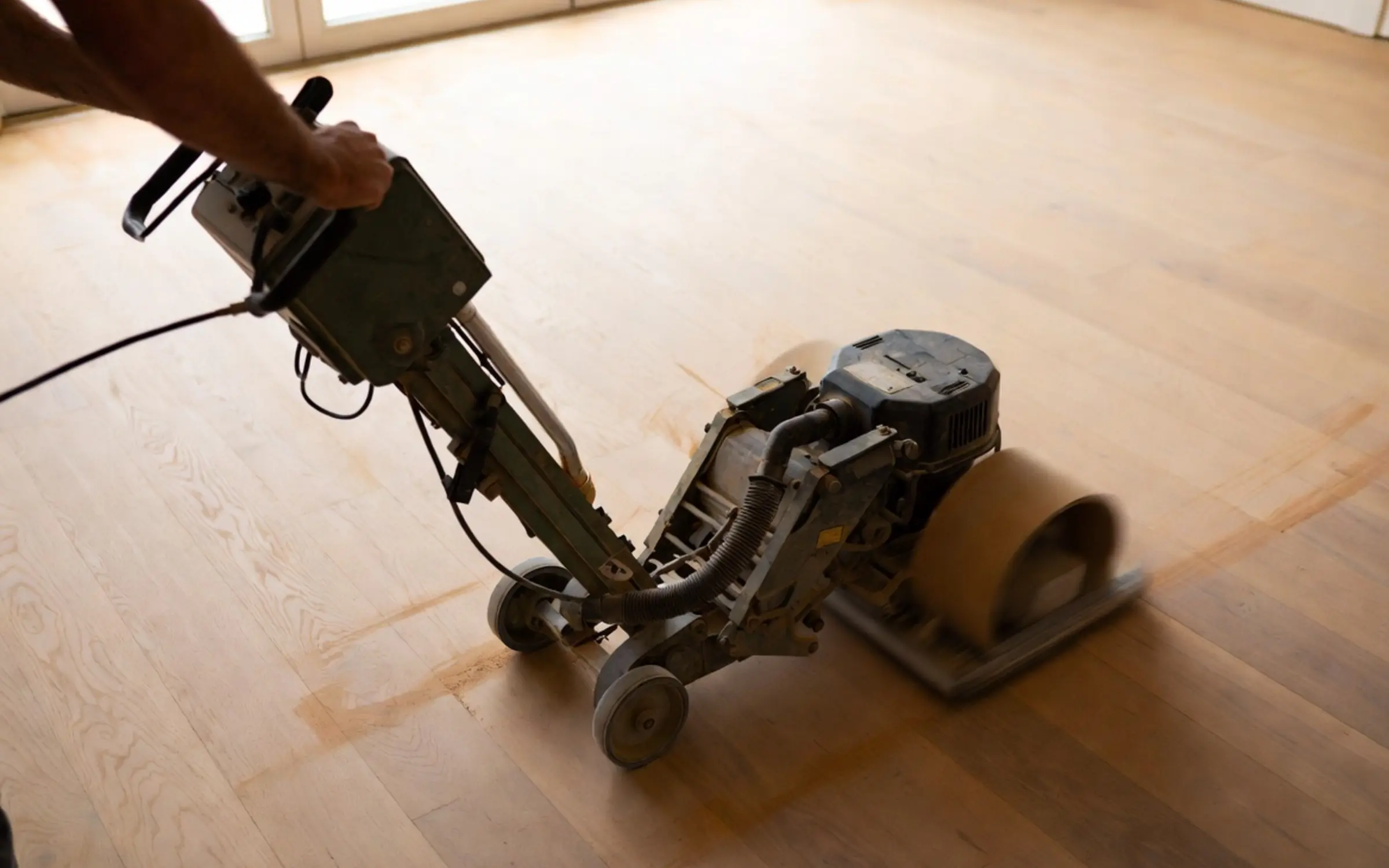 Drum Floor Sander — In use