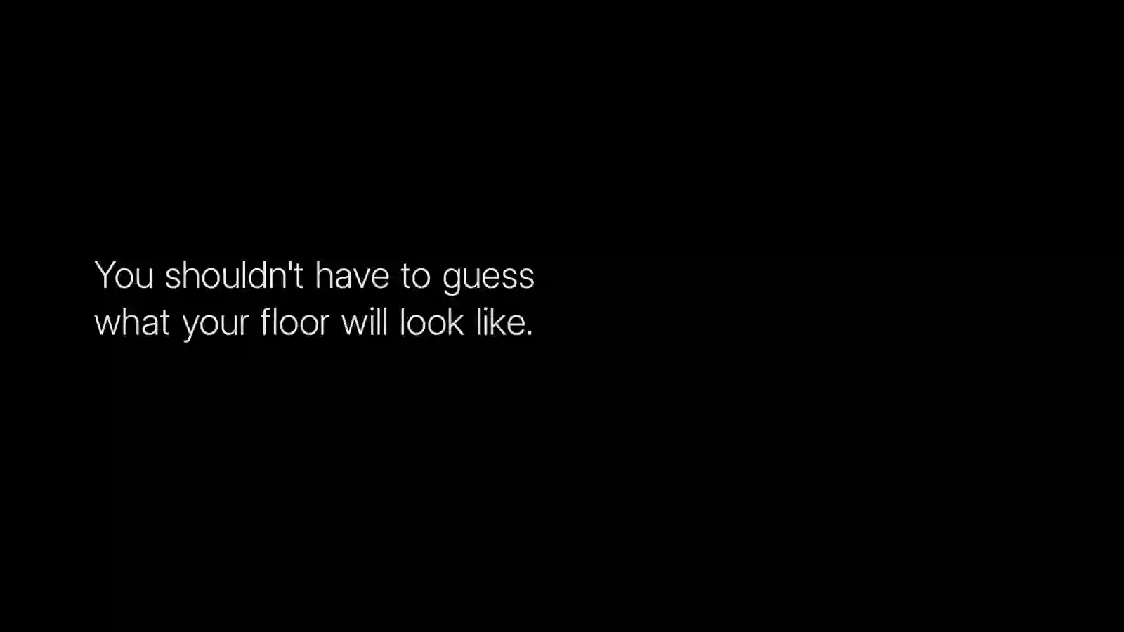The floor is no longer imagined. — poster