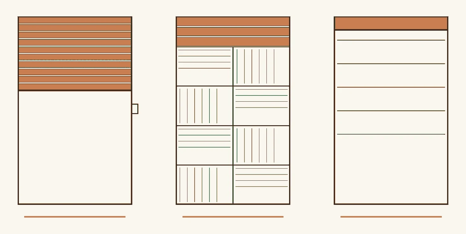 A solid board and two engineered boards in section, with the material available above the tongue or above the core marked against the thresholds below which a floor can no longer be sanded to bare wood.